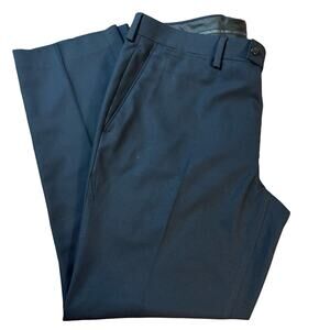 Nordstrom Rack Men's Flat-Front Black Dress Pants Tapered Leg Size 36x30